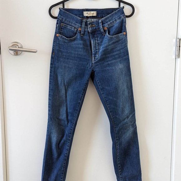 Madewell Skinny Jeans - Medium/Dark Blue Wash - Picture 1 of 5